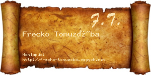 Frecko Tonuzóba névjegykártya